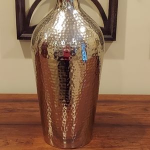 Silver hammered vase